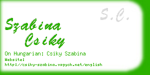 szabina csiky business card